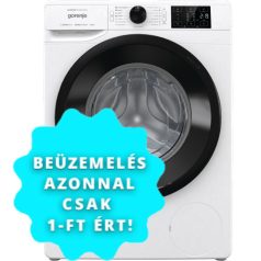   Gorenje WNEI94BS Elöltöltős mosógép B Energiaosztály, 9 kg, Normál mélység, 1400 fordulat/perc, Centrifugálási zajszint: 76 dB, Inverter motorral,  Gőzfunkcióval